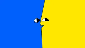 Ena Character Face Split Wallpaper