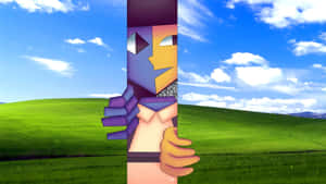 Ena Character Peeking Wallpaper