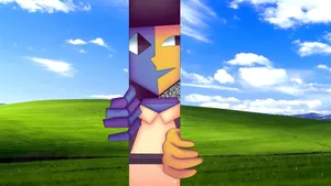 Ena Character Peeking Wallpaper