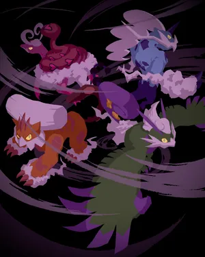 Enamorus And The Genie Pokemons Wallpaper