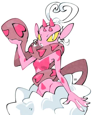 Enamorus Touching The Snake Wallpaper