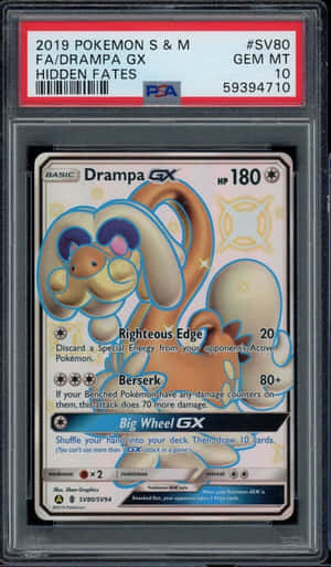 Encased Drampa Pokémon Trading Card Wallpaper