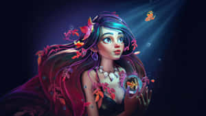 Enchanted Aquatic Maiden Artwork Wallpaper