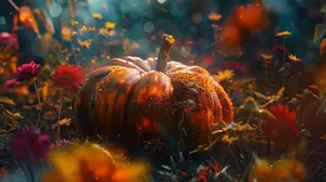 Enchanted Autumn Pumpkin Glow Wallpaper