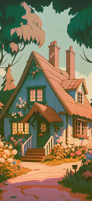 Enchanted Cottage Aesthetic Artwork Wallpaper