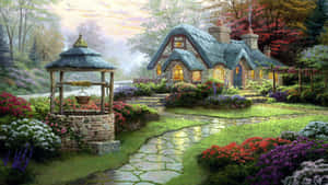 Enchanted_ Cottage_ Fairycore_ Scene.jpg Wallpaper