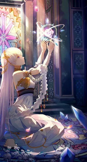 Enchanted_ Elven_ Princess_ Magic_ Crystal Wallpaper