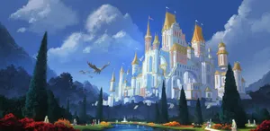 Enchanted Fairytale Castle Wallpaper