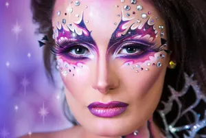 Enchanted_ Fantasy_ Makeup_ Look Wallpaper