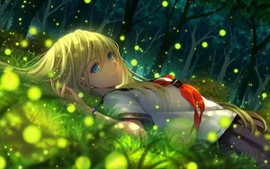 Enchanted Forest Anime Girl Wallpaper