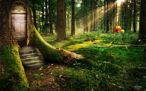 Enchanted Forest Background Wallpaper