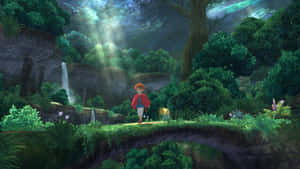 Enchanted Forest Bridge Ghibli Aesthetic Wallpaper