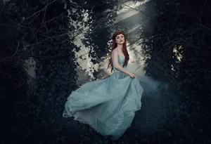 Enchanted_ Forest_ Butterfly_ Dress Wallpaper