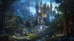 Enchanted_ Forest_ Castle_ Fantasy Wallpaper