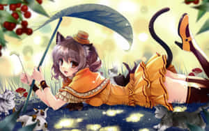 Enchanted Forest Catgirl Adventure Wallpaper