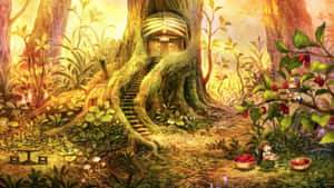 Enchanted_ Forest_ Cottage_ Fairycore.jpg Wallpaper