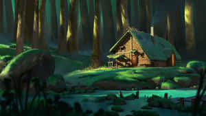 Enchanted_ Forest_ Cottage Wallpaper