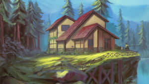 Enchanted Forest Cottage Wallpaper