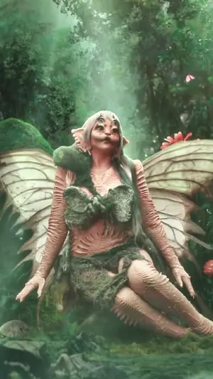 Enchanted_ Forest_ Fairy_ Sitting Wallpaper