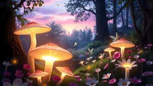Enchanted Forest Glow Wallpaper