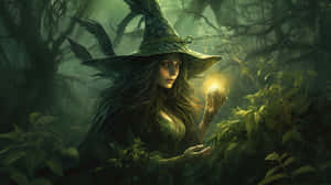 Enchanted_ Forest_ Green_ Witch.jpg Wallpaper