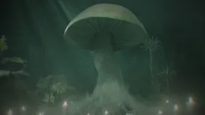 Enchanted_ Forest_ Mushroom Wallpaper