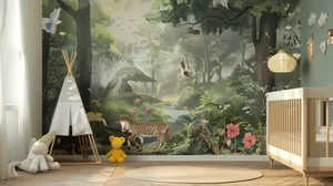 Enchanted Forest Nursery Theme Wallpaper