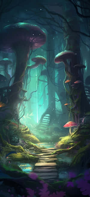 Enchanted_ Forest_ Pathway_ Fairycore_ Aesthetic.jpg Wallpaper