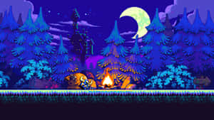 Enchanted Forest Platform Game Scene Wallpaper