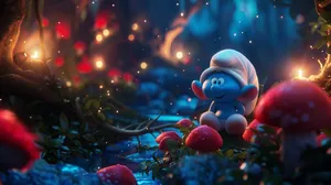 Enchanted Forest Smurf Adventure Wallpaper