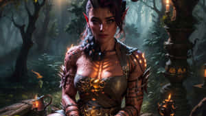 Enchanted Forest Warrior Elf Wallpaper