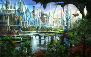 Enchanted_ Futuristic_ Cityscape Wallpaper