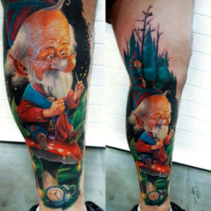 Enchanted_ Gnome_ Tattoo_ Art Wallpaper