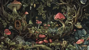 Enchanted_ Goblincore_ Forest_ Scene.jpg Wallpaper