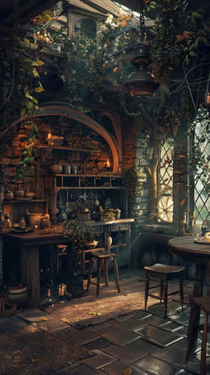 Enchanted Goblincore Kitchen Wallpaper