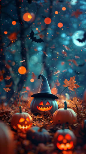 Enchanted Halloween Forest Pumpkins.jpg Wallpaper