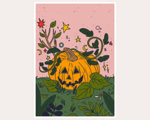 Enchanted Halloween Pumpkin Art Wallpaper