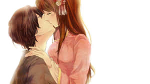 Enchanted_ Kiss_ Anime_ Style Wallpaper