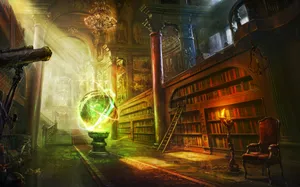 Enchanted Library Magic Sphere.jpg Wallpaper