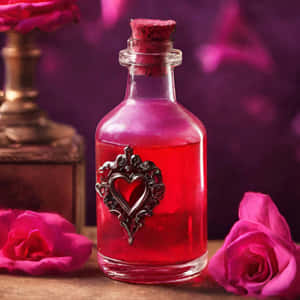 Enchanted Love Potion Bottle Wallpaper