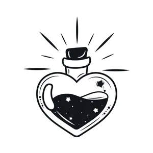 Enchanted Love Potion Bottle Wallpaper