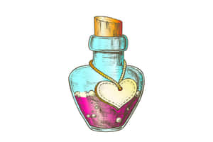 Enchanted Love Potion Bottle Wallpaper