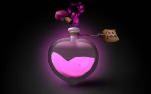 Enchanted Love Potion Bottle Wallpaper