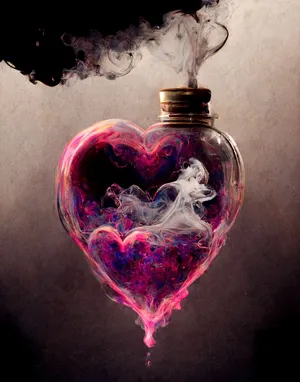 Enchanted Love Potion Bottle Wallpaper