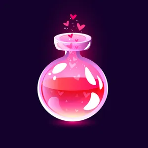 Enchanted Love Potion Bottle Wallpaper