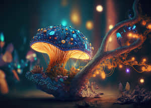 Enchanted_ Mushroom_ Glow_ Artwork.jpg Wallpaper