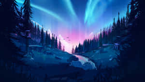 Enchanted_ Northern_ Lights_ Forest.jpg Wallpaper