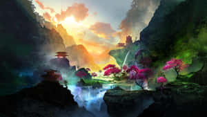 Enchanted_ Oriental_ Sunset_ Valley.jpg Wallpaper