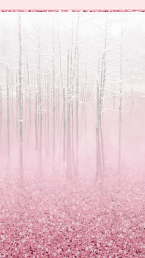 Enchanted_ Pink_ Forest_ Winter_ Aesthetic.jpg Wallpaper