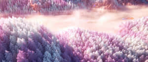 Enchanted_ Pink_ Forest_ Winter_ Mist.jpg Wallpaper